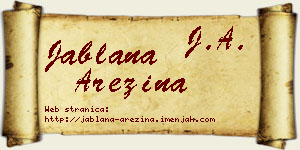Jablana Arežina vizit kartica
